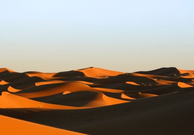 a sand dunes in the desert
