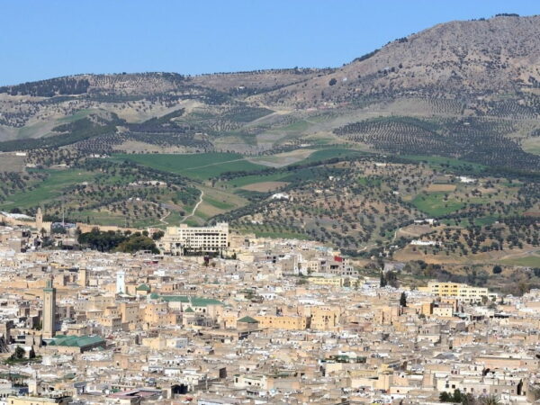 Fes with many buildings and hills