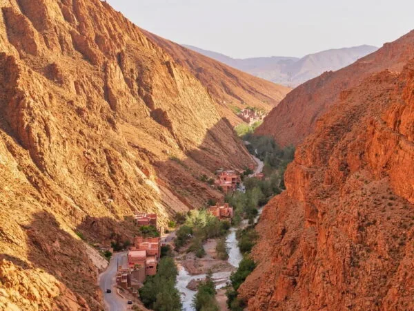 a river running through a canyon