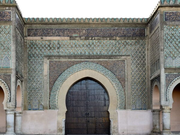 Meknes with a door and archways