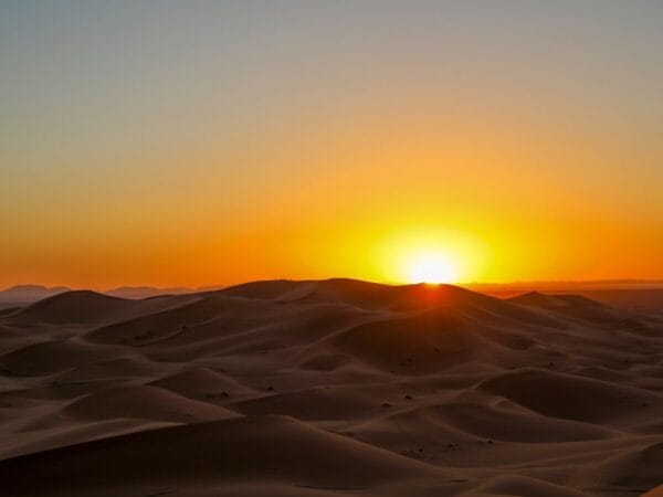 sunset camel ride in merzouga