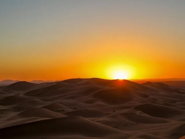 sunset camel ride in merzouga