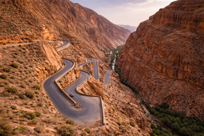 Dades Valley landscapes on a 4-Day Shared Marrakech Desert Tour to Merzouga