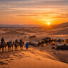 Camel trekking in Erg Chebbi dunes during a 3 day vs 4 day desert tour from Marrakech