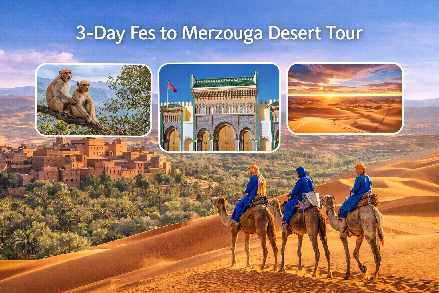 3 day Fes to Merzouga Sahara desert tour