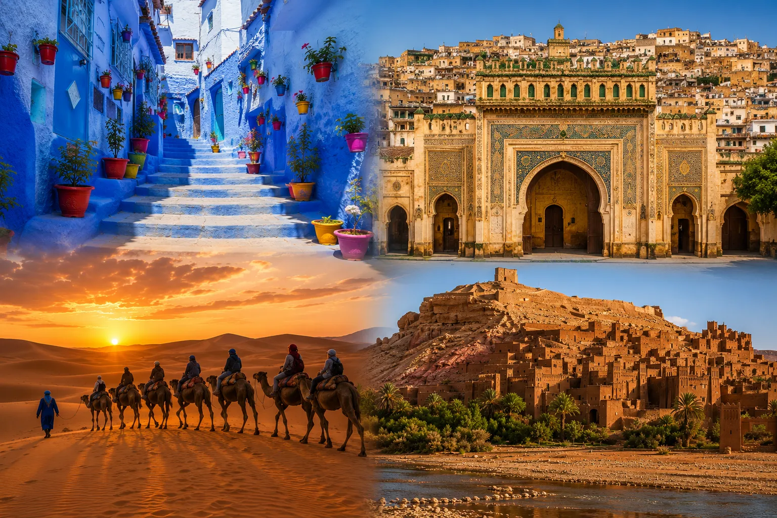 4 Days Tangier to Marrakech Desert Tour 4 Days Tangier to Marrakech Desert Tour with camel trekking in the Merzouga Sahara Desert