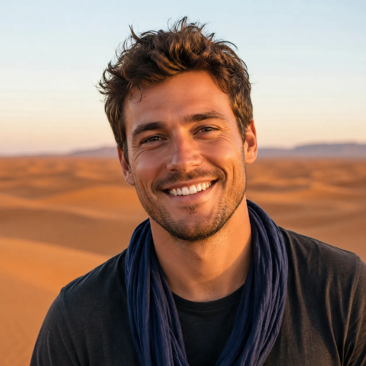 Lucas Martin after a Morocco Sahara Desert tour