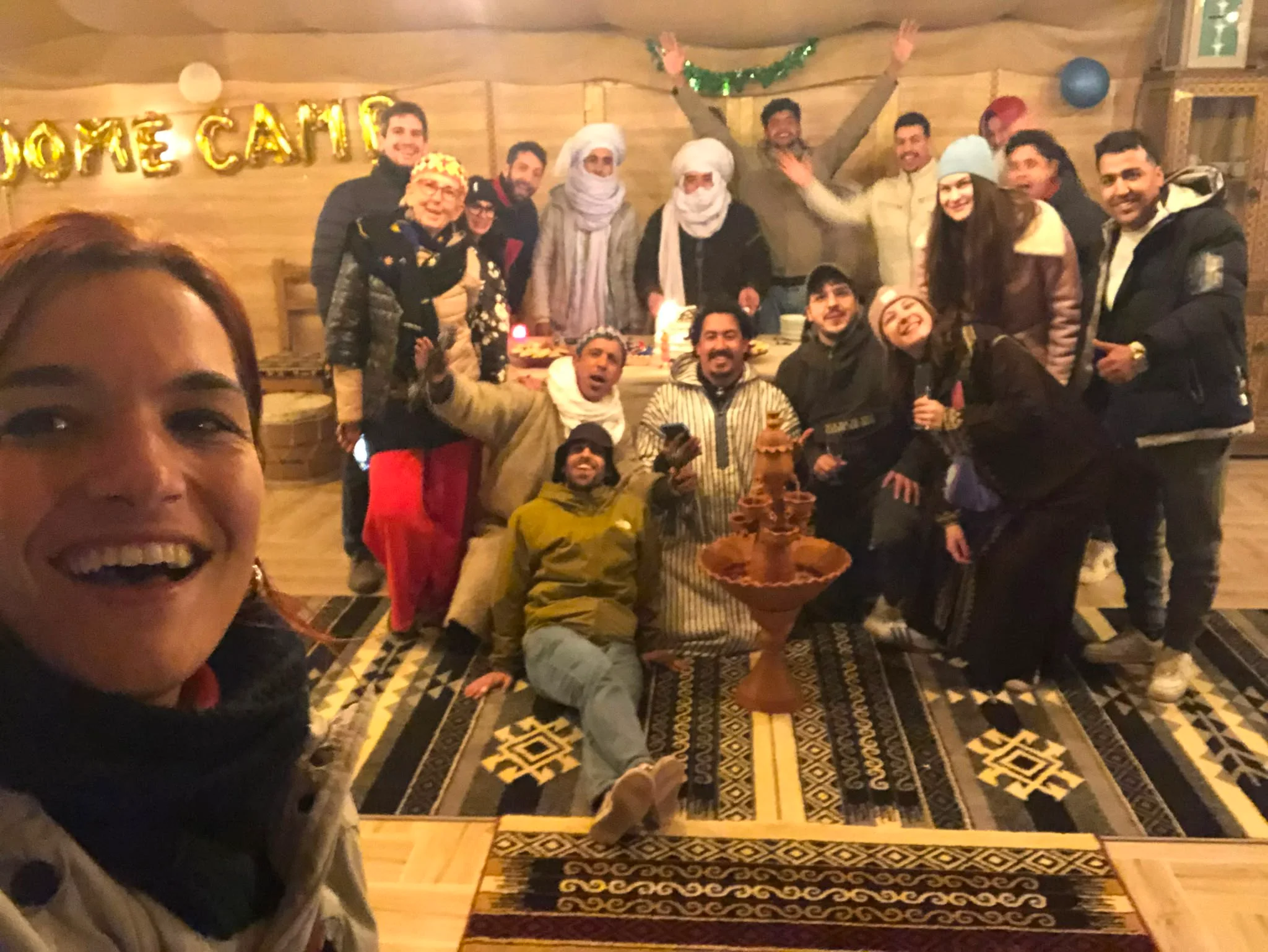 Guests enjoying their stay at Desert Experience Glamping in Morocco