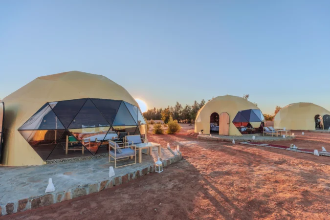 Luxury desert camp in Merzouga Sahara Desert, Morocco